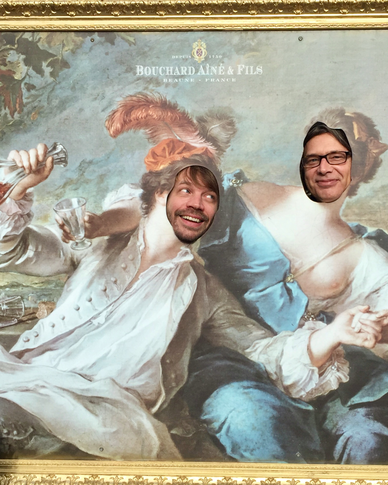 Michael Stolzke und Tobias Treppenhauer bei einem Besuch in Burgund